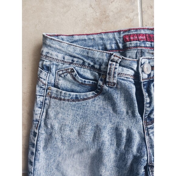 YMI Wannabettabutt Womens Skinny Jeans Size 7 Acid Wash Denim Stretch Y2K Low - Picture 14 of 16